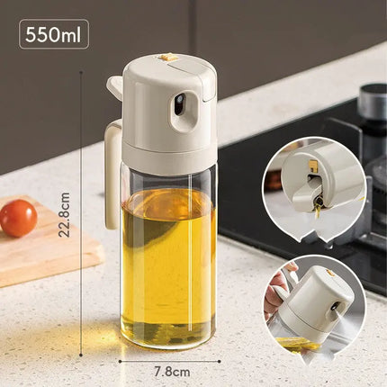 2 In 1 Oil Sprayer Bottle BBQ Cooking Oil Dispenser Olive Oil Pourers Sprayer Kitchen Baking Oil Mister Vinegar Bottle BJH Naughty Pet Store