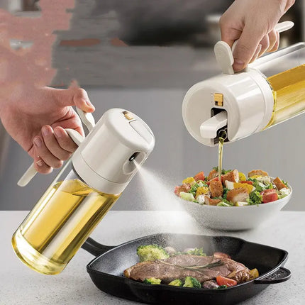 2 In 1 Oil Sprayer Bottle BBQ Cooking Oil Dispenser Olive Oil Pourers Sprayer Kitchen Baking Oil Mister Vinegar Bottle BJH Naughty Pet Store