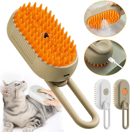 Cat Steam Brush Steamy Dog Brush 3 In 1 Electric Spray Cat Hair Brushes For Massage Pet Grooming Comb Hair Removal Combs Pet Products Hi markets