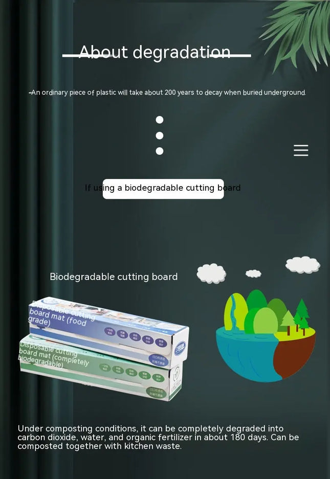 Food Grade Degradable Disposable Kitchen Chopping Board Pad Portable Chopping Board Hi markets