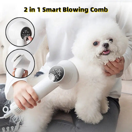 Smart Pet Hair Dryer Dog Golden Retriever Cat Grooming Hairdressing Blow & Comb Silent No Harm Pet Cleaning Supplies Pet Products Hi markets