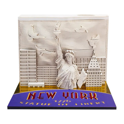 Statue Of Liberty Paper Carving Model Decoration Business Gift 3D Three-dimensional Note Hi markets