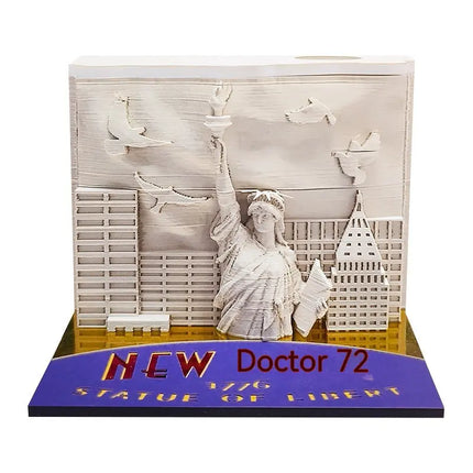 Statue Of Liberty Paper Carving Model Decoration Business Gift 3D Three-dimensional Note Hi markets