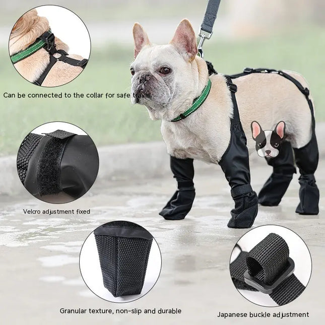 Waterproof Dog Shoes Adjustable Dog Boots Pet Breathbale Shoes For Outdoor Walking Soft French Dog Shoes Pets Paws Protector Pet Products Hi markets